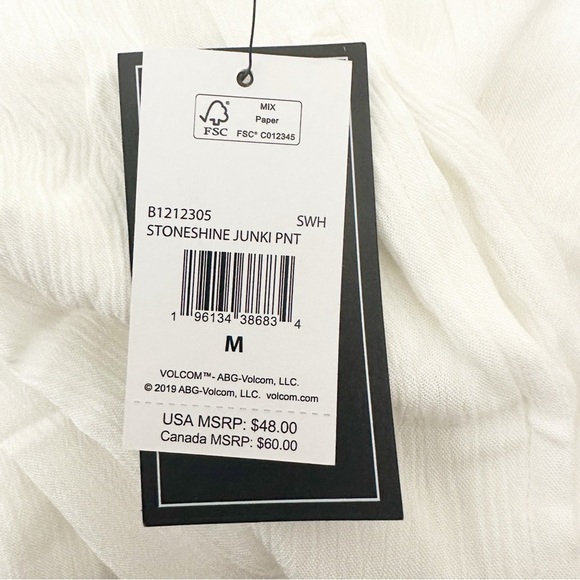 Volcom Women's Stoneshine Junki Wide Leg Beach Pant Size Medium - Picture 3 of 3